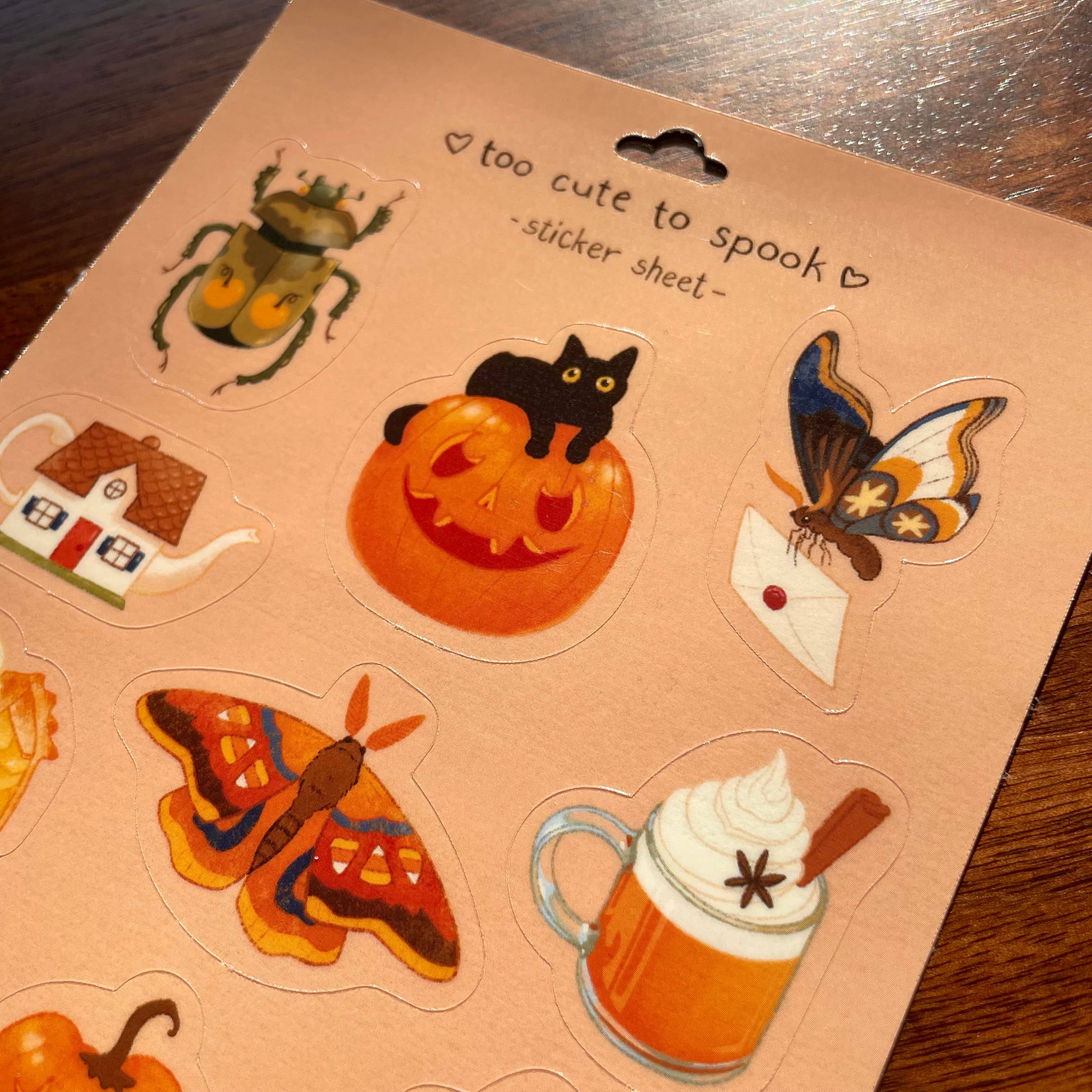 Tiday Art - Wholesale Sticker - Fall and Halloween Vinyl Sticker Sheet - 5x7” Size1