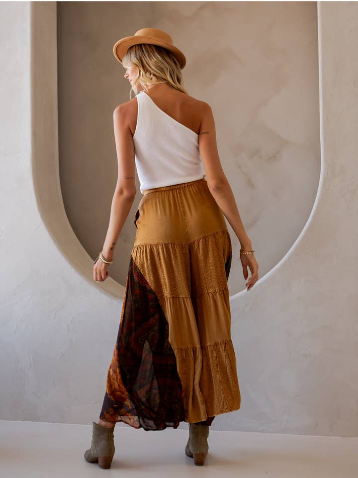 Young Threads - Wholesale Pants - Women's - Rustic Bohemian: Side Paneled Patchwork Pants (New Color)2