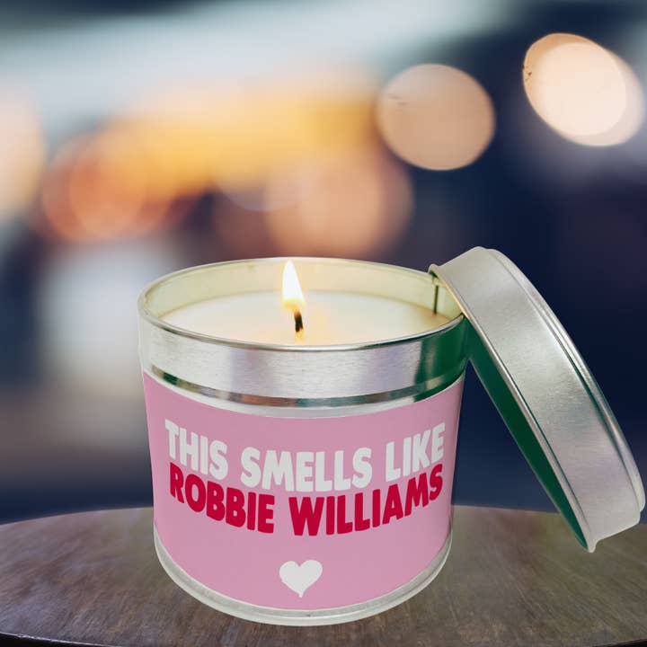 Cheeky Chops Cards & Wanky Candles - Vente Bougies de voyage - Bougie Robbie Williams, cadeau de bougie
WCT Robbie Williams7