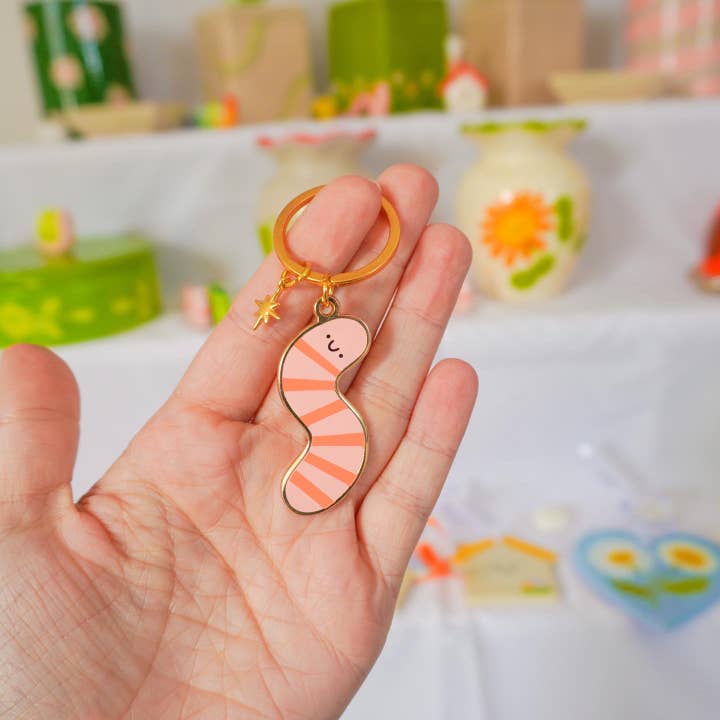 Ocean Hughes – wholesale Keychain – Women's – Worm Enamel Keychain2