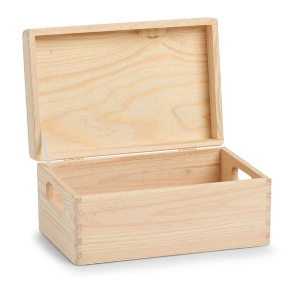 Zeller Present - Wholesale Decorative Box - Multipurpose Box with Lid, Softwood FSC 100% #13