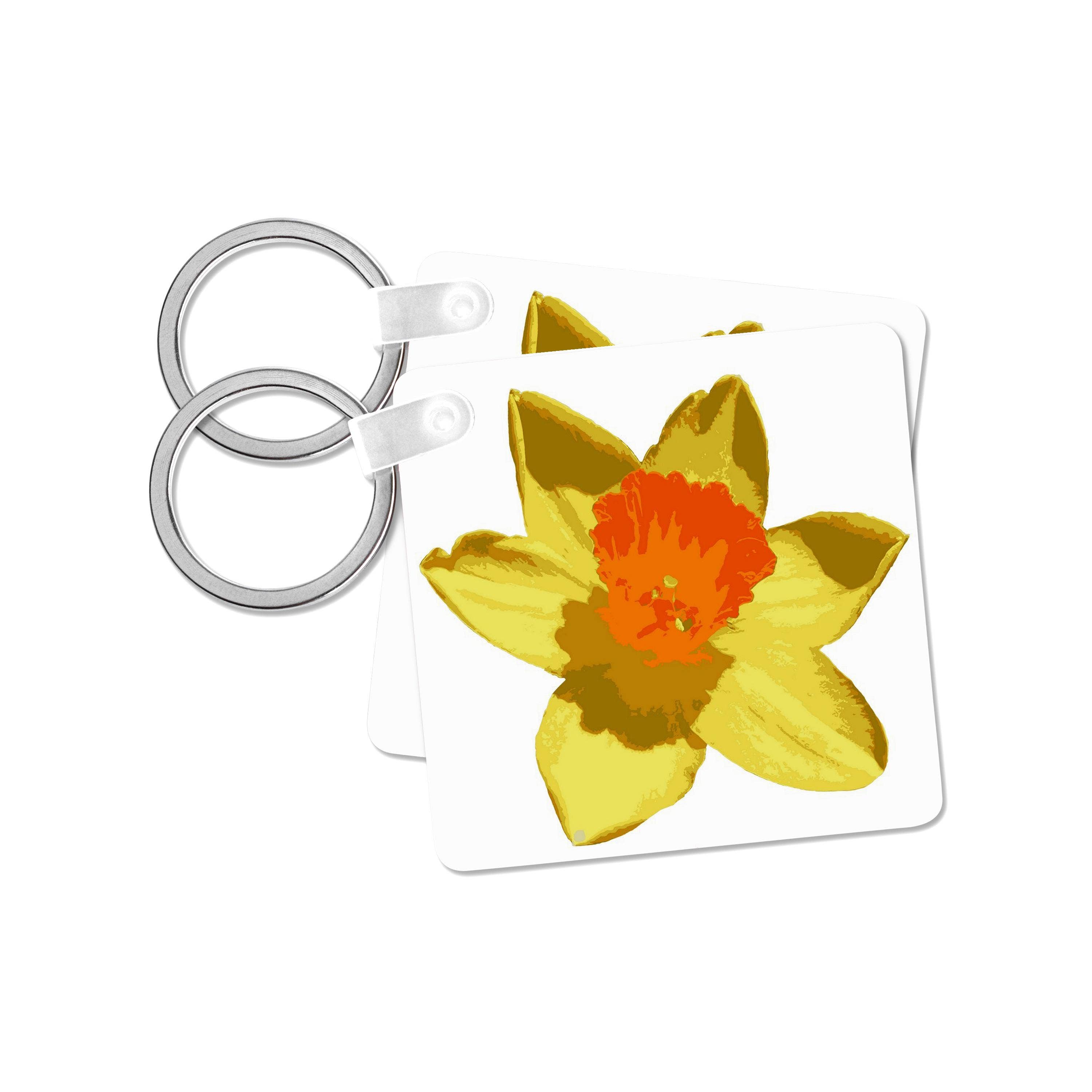 3dRose - Wholesale Keychain - Unisex - 3dRose, Spring Daffodil Vector Isolated, Key Chain7