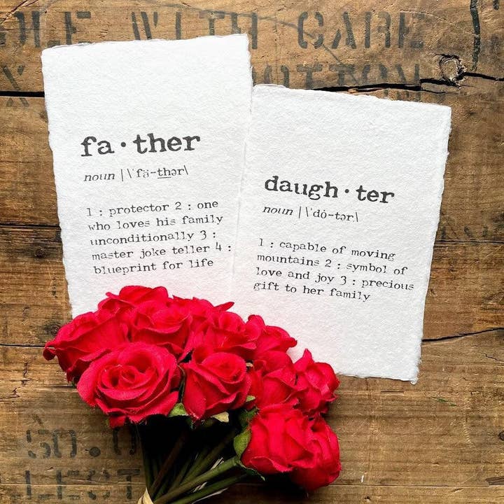 Alison Rose Vintage - Wholesale Art Print - father (from anyone) definition print on handmade paper