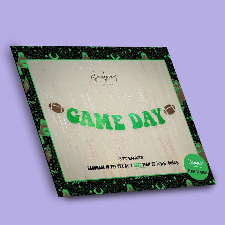 Bannière de fête de football pour le jour du match pour la vente par Ninalem's Party