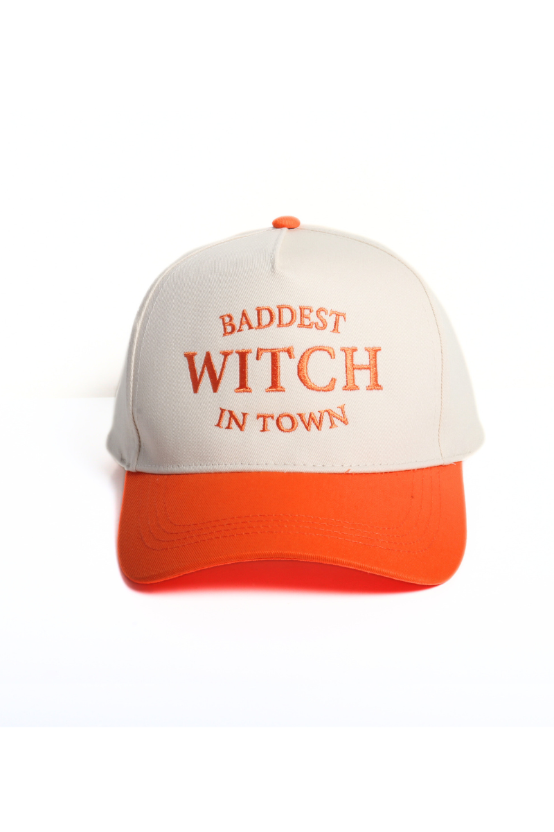 David And Young - Wholesale Trucker Hat - Women's - HALLOWEEN BADDEST WITCH IN TOWN Embroidery Two Tone Hat1