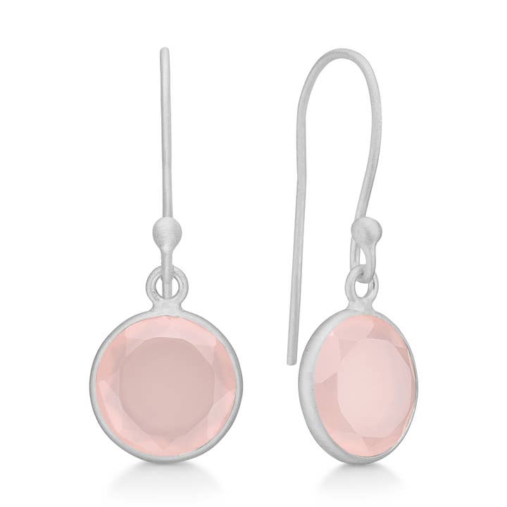 Cat Örhänge Rosa Chalcedon för wholesale av Lisberg Jewellery