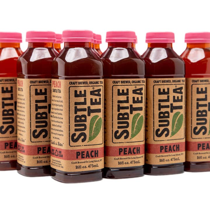 Subtle Tea - Wholesale Iced Tea - Subtle Tea Peach - 16 oz. - Case (12 Bottles)