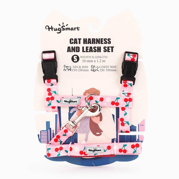 HugSmart Pet - Cat Harness & Leash Set | Cherry for wholesale by Hugsmart Products Inc