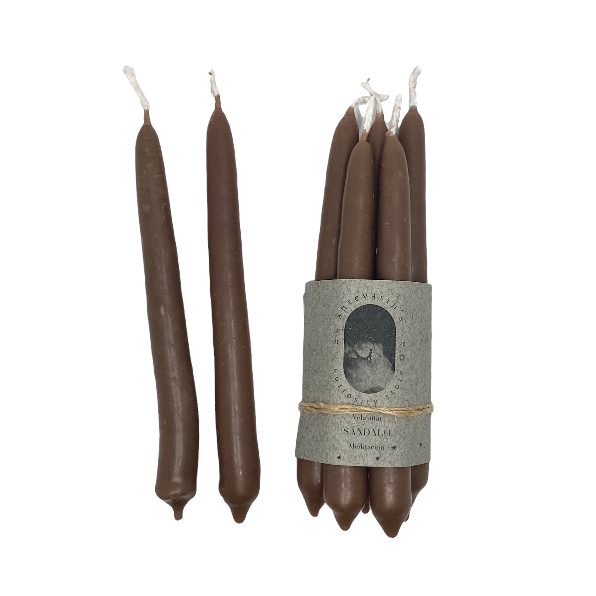 Antevasin´s Store - Wholesale Votive Candle - SANDALWOOD brown ritual candle (meditation) 15gr x 13cm2
