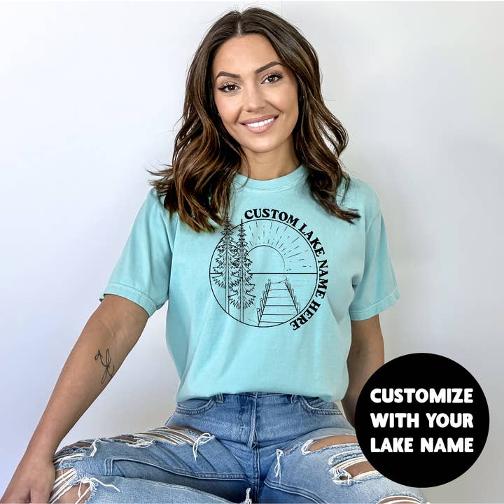 Lake Scene Personalized T-shirt | Lake Shirt | Custom Clothing for wholesale by DIYxe