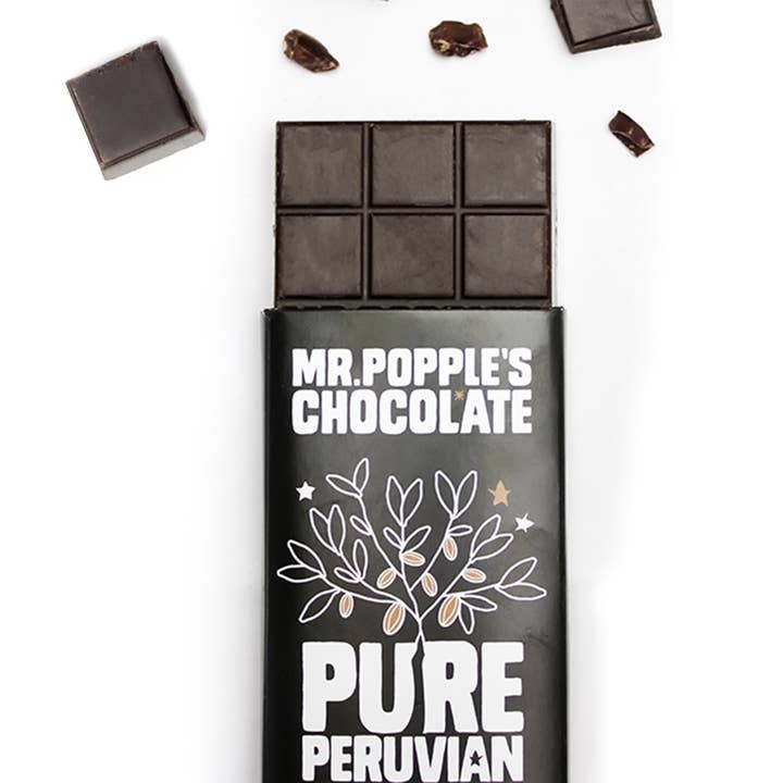 Mr Popple's Chocolate Ltd – wholesale Chocolate bar – 100% Pure Peruvian - Unsweetened Raw Chocolate Bar2