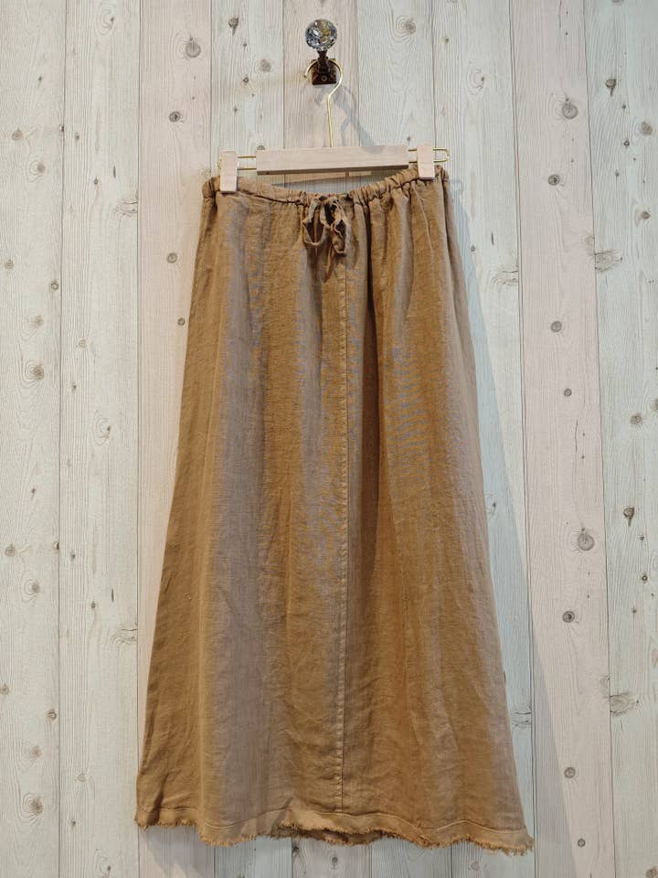 Linen & More - Wholesale Skirt - Women's - REF 1375 BASIC 100% LINEN SKIRT