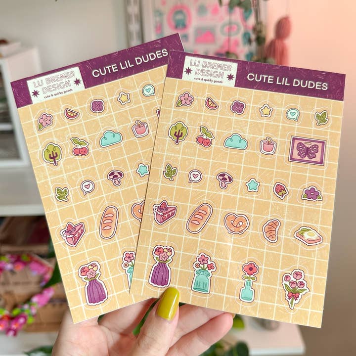 lu bremer design - Wholesale Sticker - cute little dudes vinyl sticker sheet