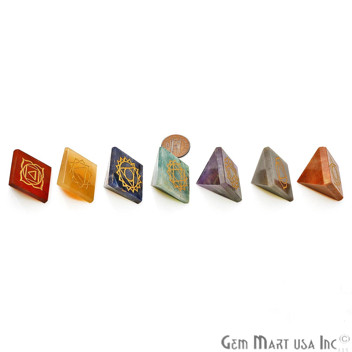 GemMartUSA - Venta al por mayor Piedras/cristales espirituales - Lote de 7 chakras, pirámide curativa, piedras de meditación espiritual6