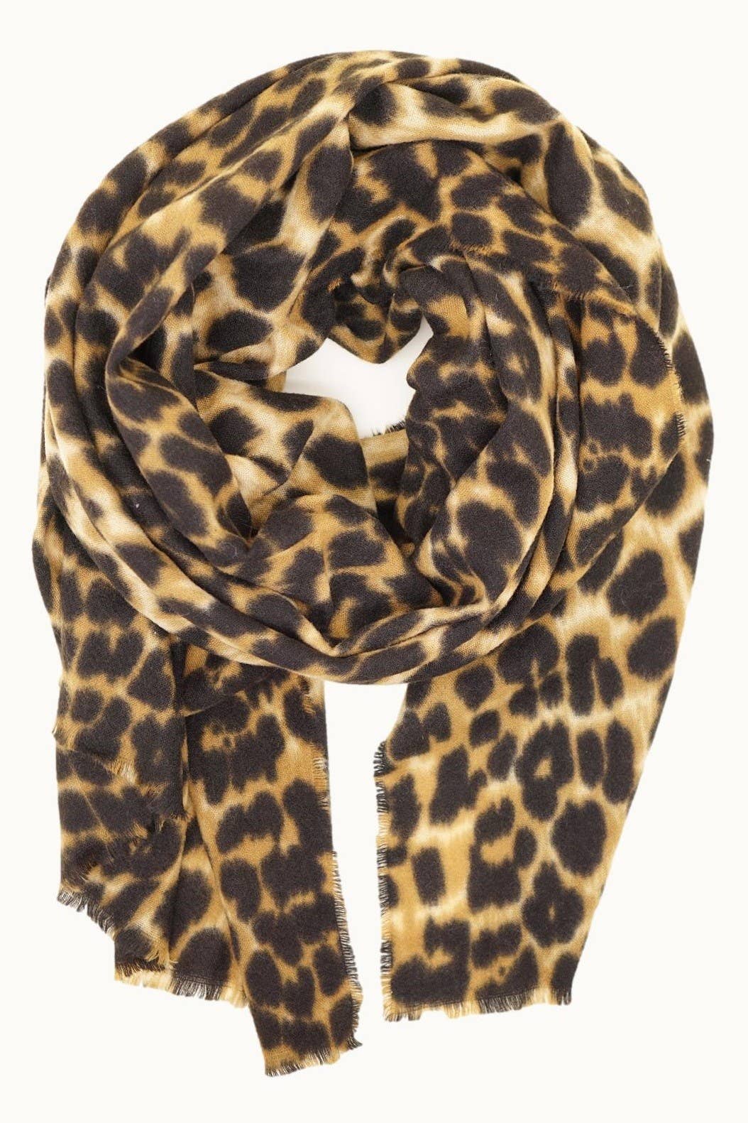 Olive & Pique - Wholesale Scarf - Unisex - Oversized Animal Print Blanket Scarf / Shawl, Leopard1