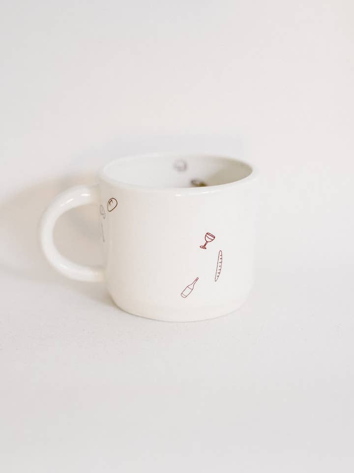 Handmade Girl Dinner Mug for wholesale by Cup Half Full Ceramics