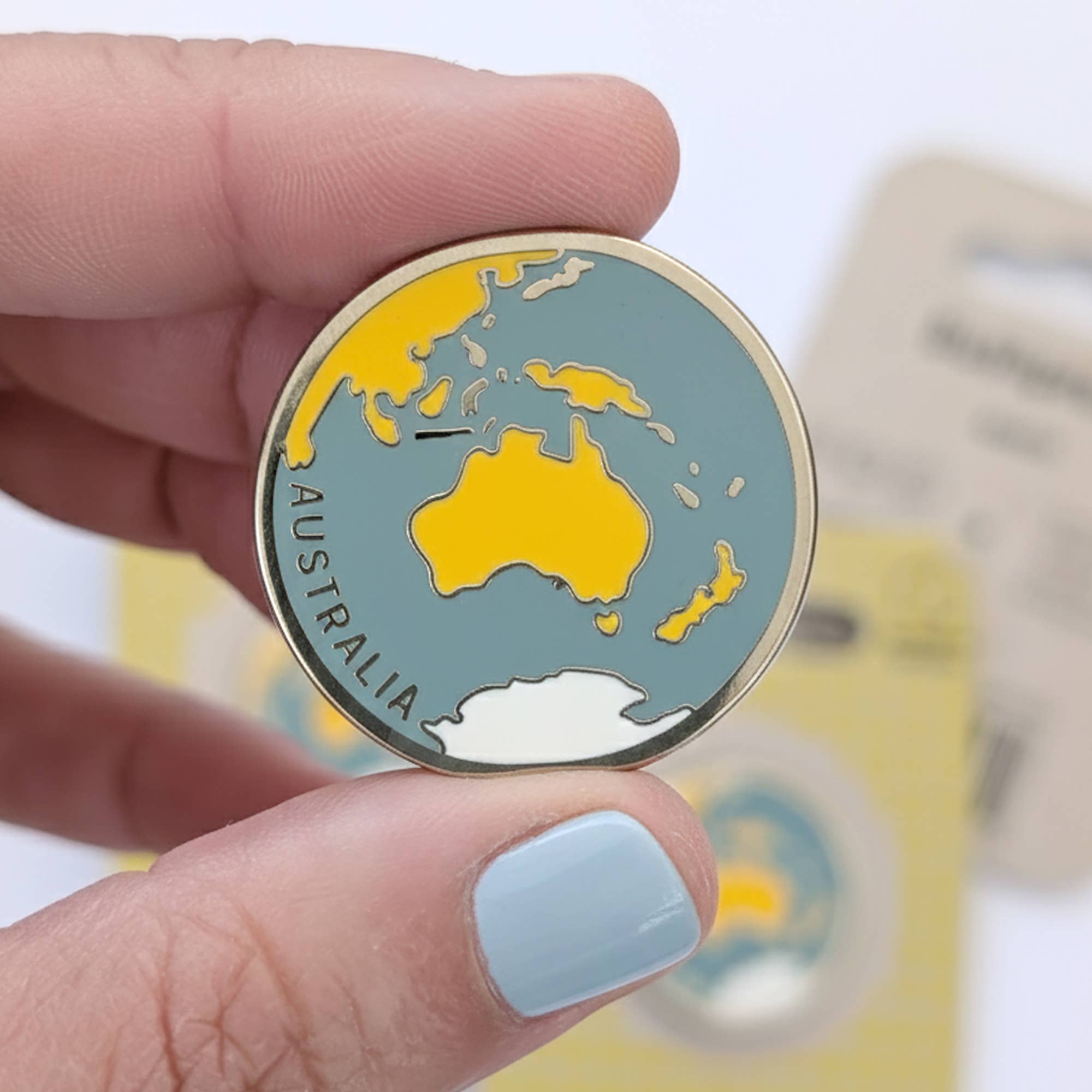 Bushpress - Wholesale Lapel Pin/Button - Earth enamel pin, orange 4