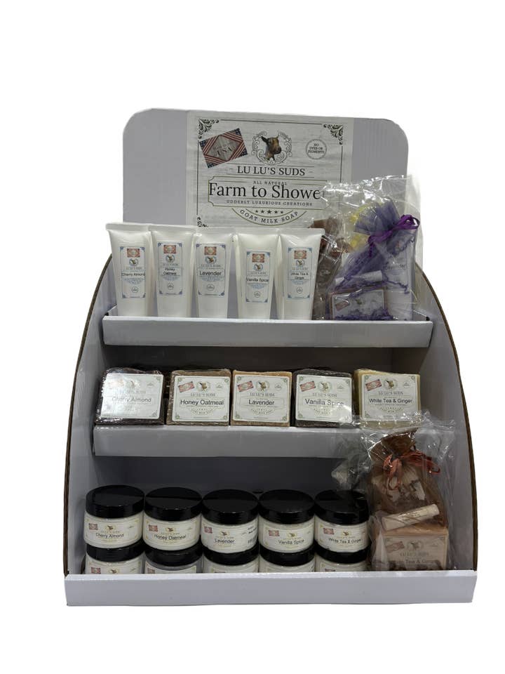 Barn Display Prepack 1 for wholesale by Lu Lu's Suds
