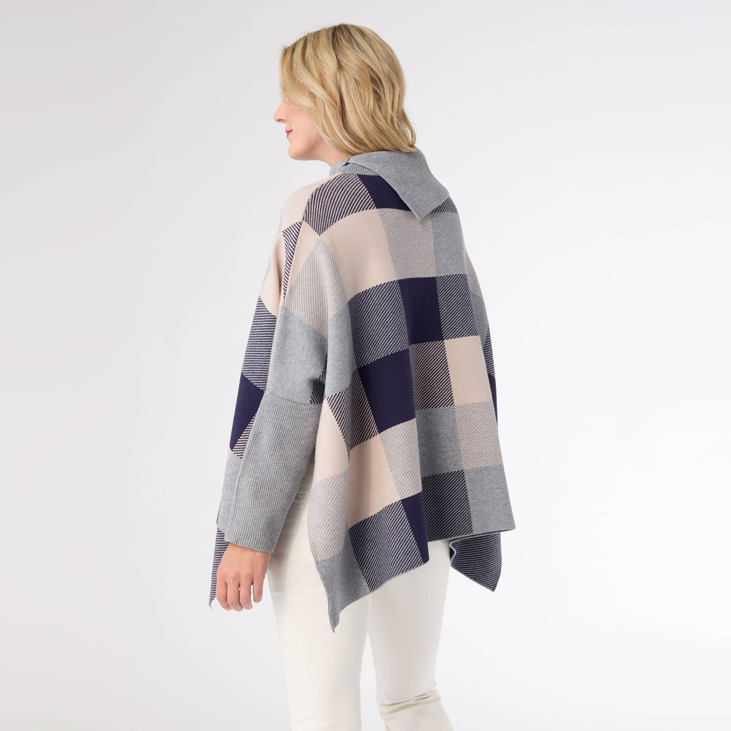 COCO + CARMEN - Wholesale Poncho - Women's - Loren Colorblock Poncho1