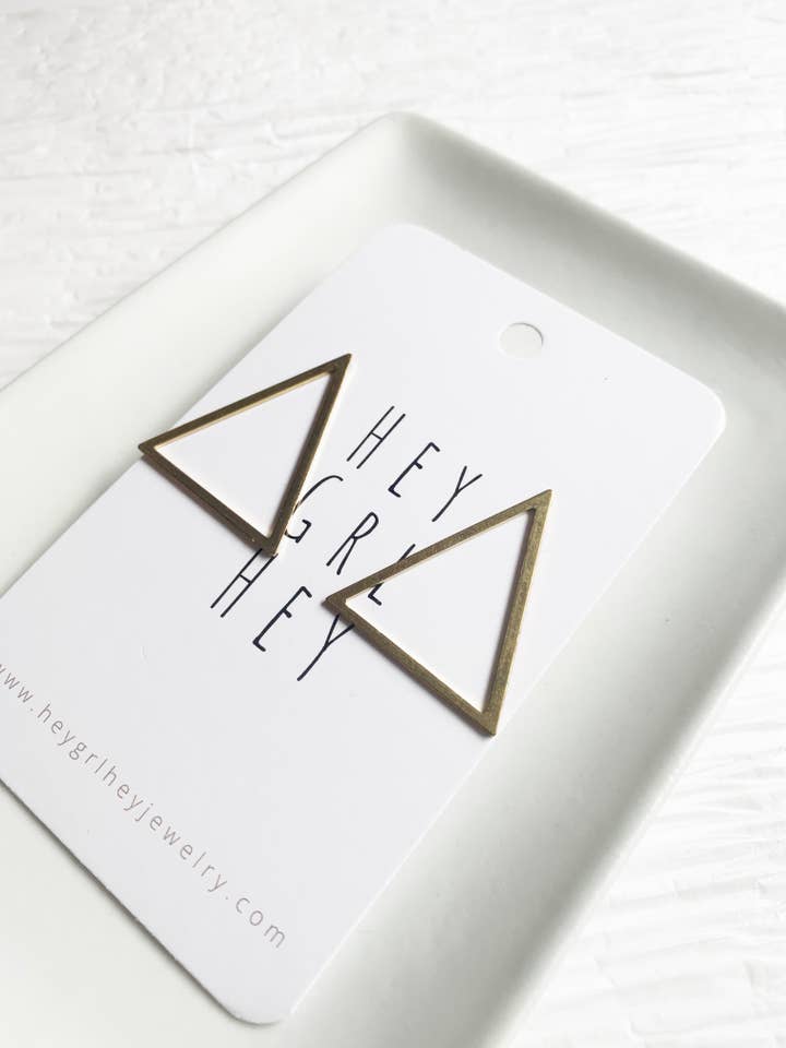 The Trine Earrings for wholesale by Hey Grl Hey Jewelry