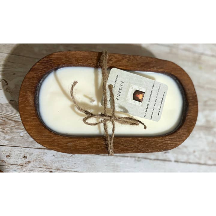 Fireside Triple Wick Dough Bowl Candle for wholesale by Wick and Stone Candles