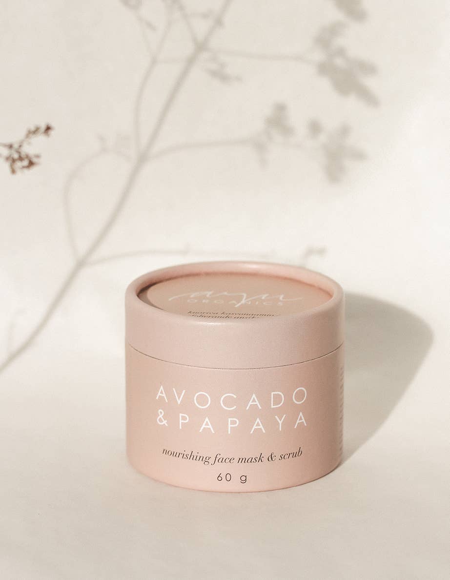 AYU Organics - Wholesale Skincare Face Mask - Avocado & Papaya brightening face mask powder
