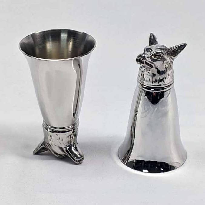 3oz Wolf Stirrup Cup (.24lbs) for wholesale by Oldani Brothers