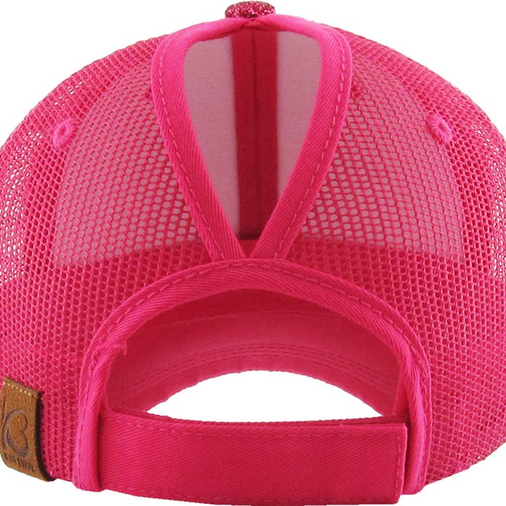 KBETHOS - Wholesale Ponytail cap – Women’s - Glitter Meshback Baseball Cap37
