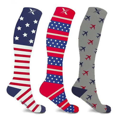 PATRIOTIC COLLECTION COMPRESSION SOCKS for wholesale by Extreme Fit Wholesale