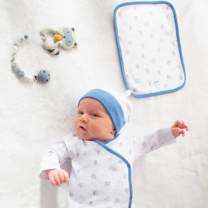 Doggies og Poter Outfit — 4 stykke sæt - 0 til 3 Måneder for engroshandel hos Pima Baby