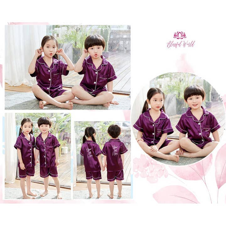 The Blissful - Wholesale Sleepwear Set - Kids - Luxury Flower Kids Pyjamas Set
