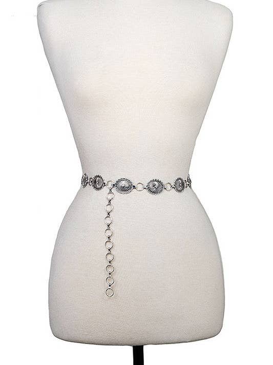 Ovaler geätzter, größerer Gliederkettengürtel für den Großhandel von Andrea Bijoux