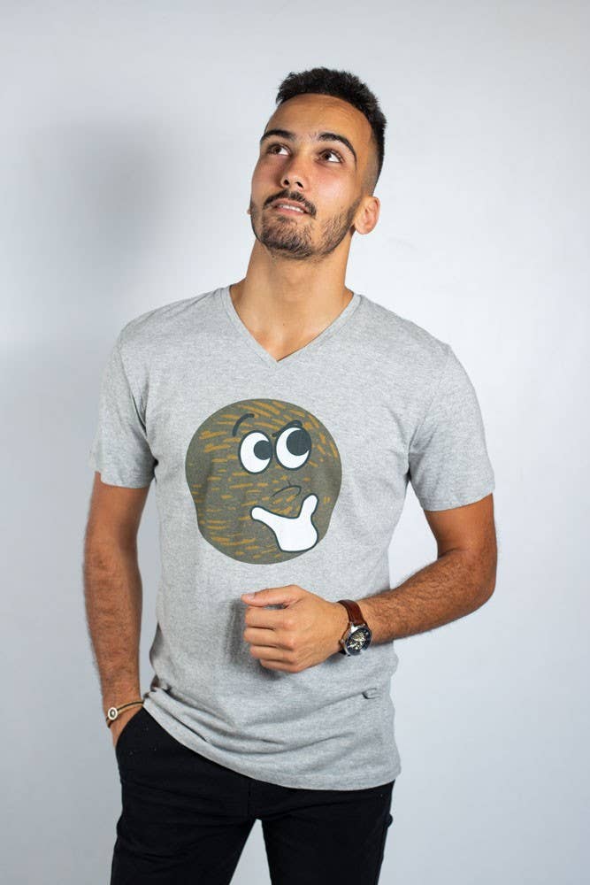 KY-KAS - Wholesale Screen Printed T-Shirt - Men's - Men's black organic cotton t-shirt with ky-kas potato logo0