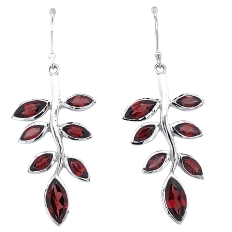 Esprit Creations - Wholesale Dangle Earrings - Garnet Glorious Growth Earrings0