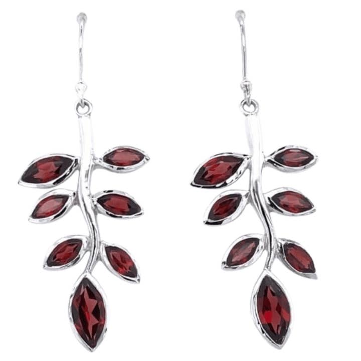 Esprit Creations - Wholesale Dangle Earrings - Garnet Glorious Growth Earrings