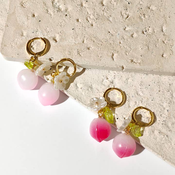 Vachana - Vendita all'ingrosso Orecchini pendenti - Orecchini a Cerchio Peach4