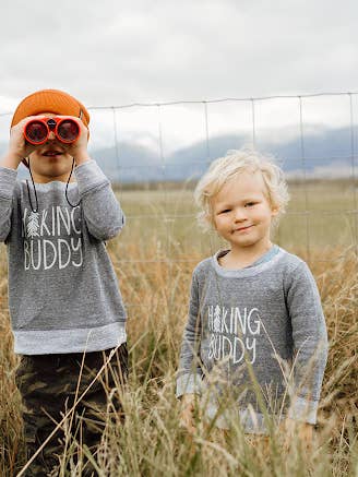 Made of Mountains - Wholesale Sweatshirt - Kids - Hiking Buddy Long Sleeve W/ Elbow Patches1