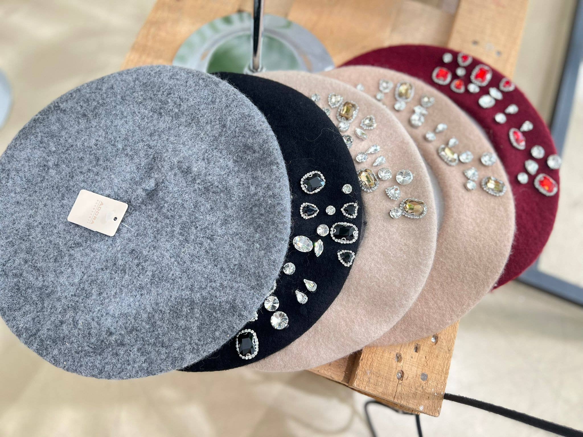 ADORA - Wholesale Beret - Women's - Cap with jewel detail4