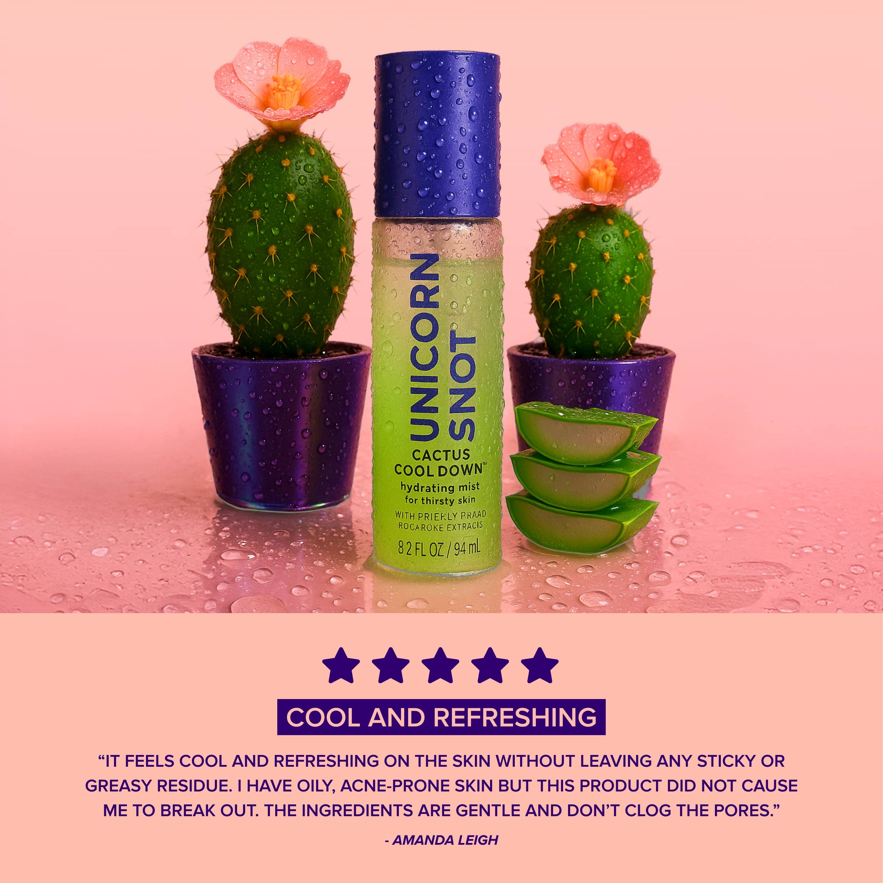 Unicorn Snot | Glitter Beauty - Wholesale Face & Body Mist/Water - Cactus Cool Down Mist | Hydrating Face Spray | Facial Spray7