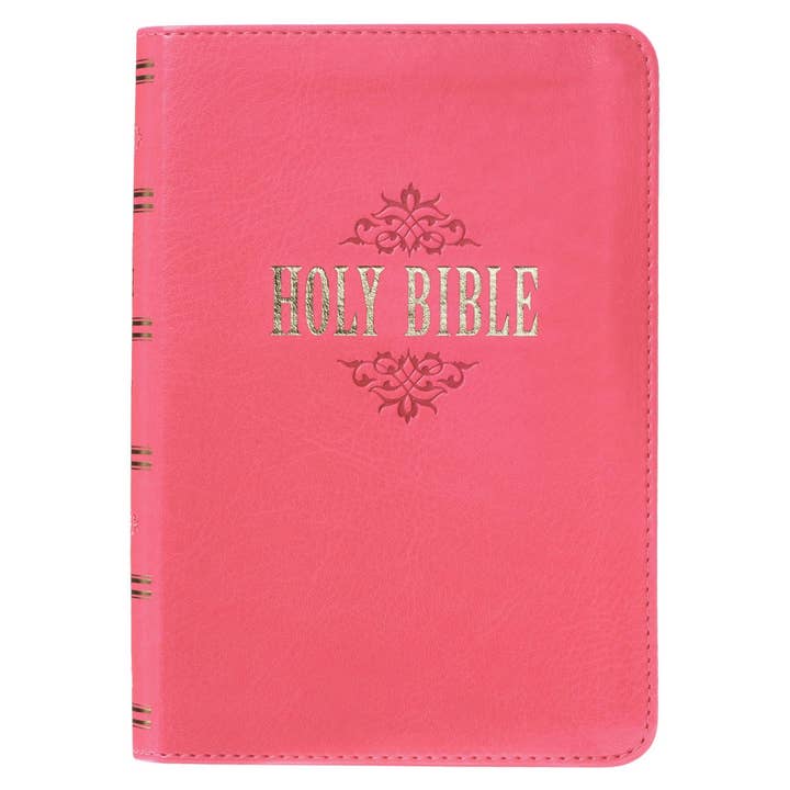 KJV Bible Compact LP Faux Leather, Pink for wholesale by Christian Art Gifts