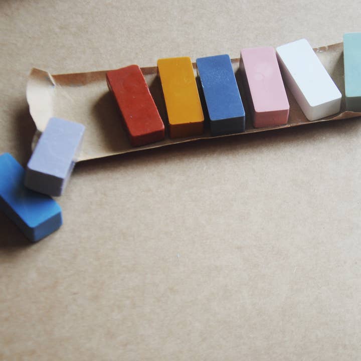 Smilogy Kids Ltd - Wholesale Crayons - Kids & Baby - Beeswax Block Rubbing Crayons | Set of 8 Crayons in Soft Pastel Shades2