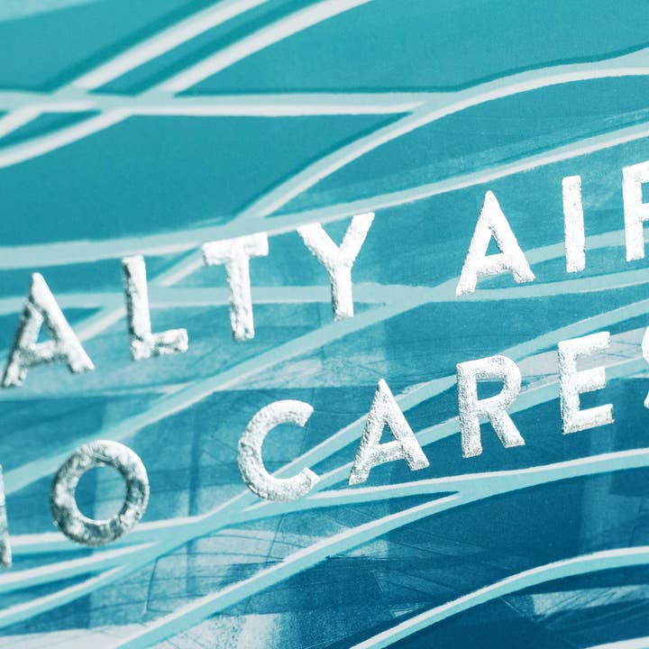 Slow Sunday - Wholesale Art Print - ‘Salty Air No Cares’ Ocean Wave Metallic Limited Edition Fine Art Print3