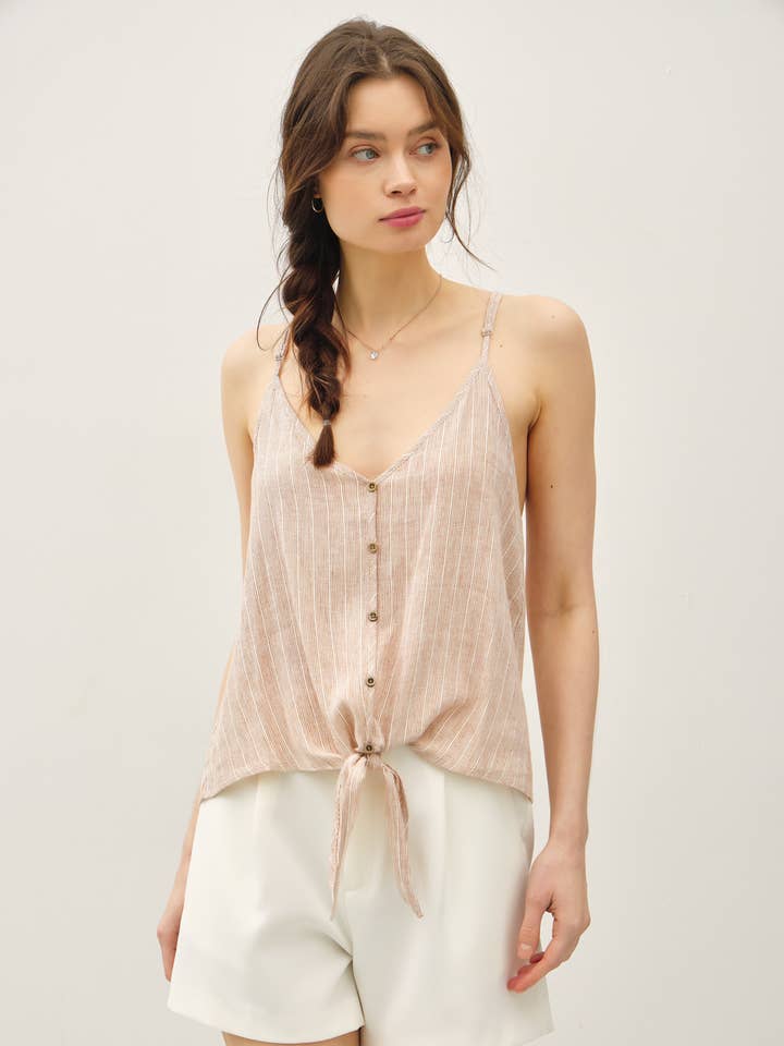 RACERBACK, BUTTON UP TANK for wholesale by Be Cool