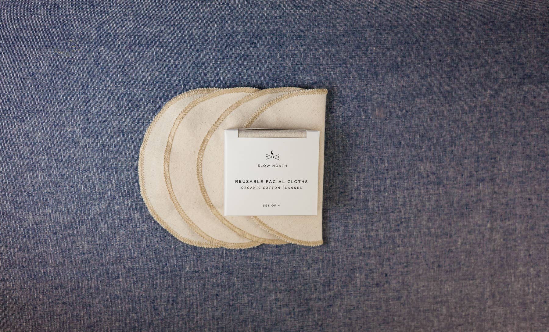 Slow North - Wholesale Face & Body Wipes - Set of 4 Reusable Facial Cloths1