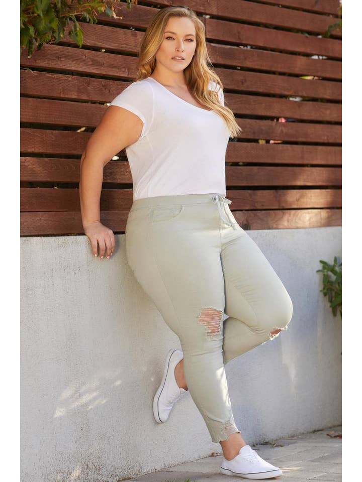 YMI - Wholesale Athletic Sweatpants/Joggers - Women's - Plus Size High Rise Ankle Jogger-XP9611218