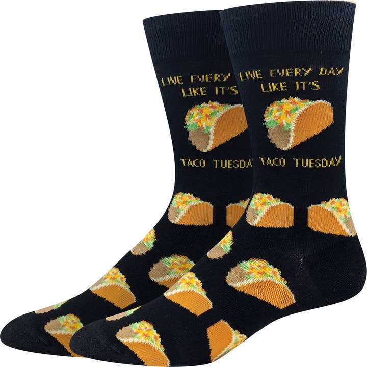 Chaussettes Taco Tuesday pour la vente par Sock Harbor / Bigfoot Sock Co.