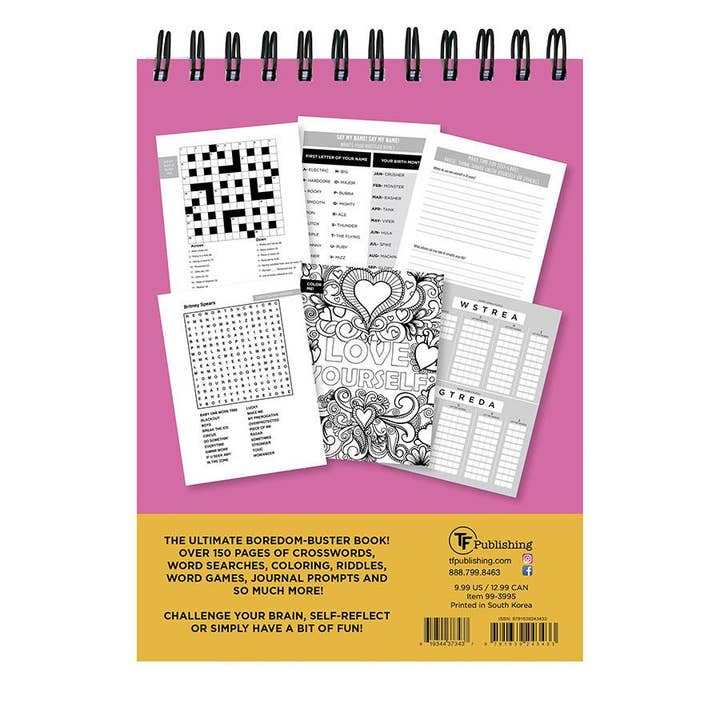 TF Publishing - Paper Goods – Puzzle - Adulto por atacado – Almofada de quebra-cabeça espiral do livro de quebra-cabeça