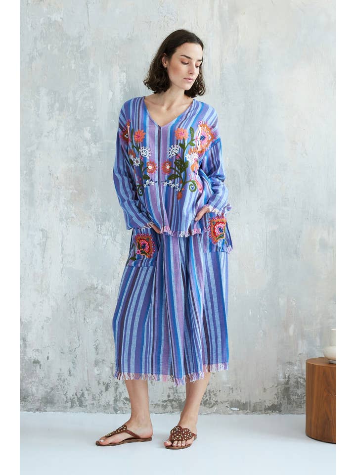 blue stripe TOP RONI for wholesale on Faire