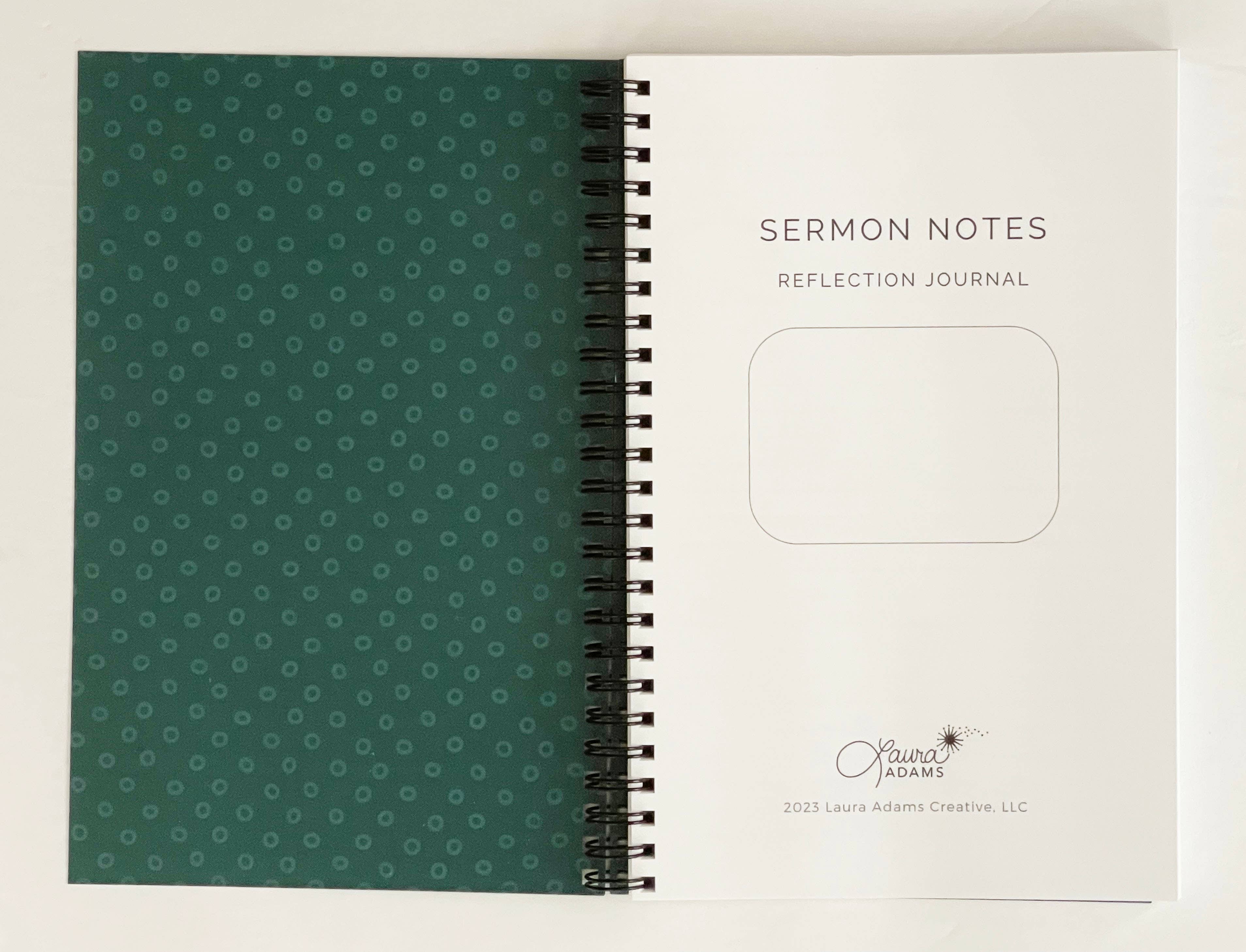 Laura Adams - Wholesale Journal/Diary - Lilly Sermon Notes | 104 Guided Pages | Eco Friendly2