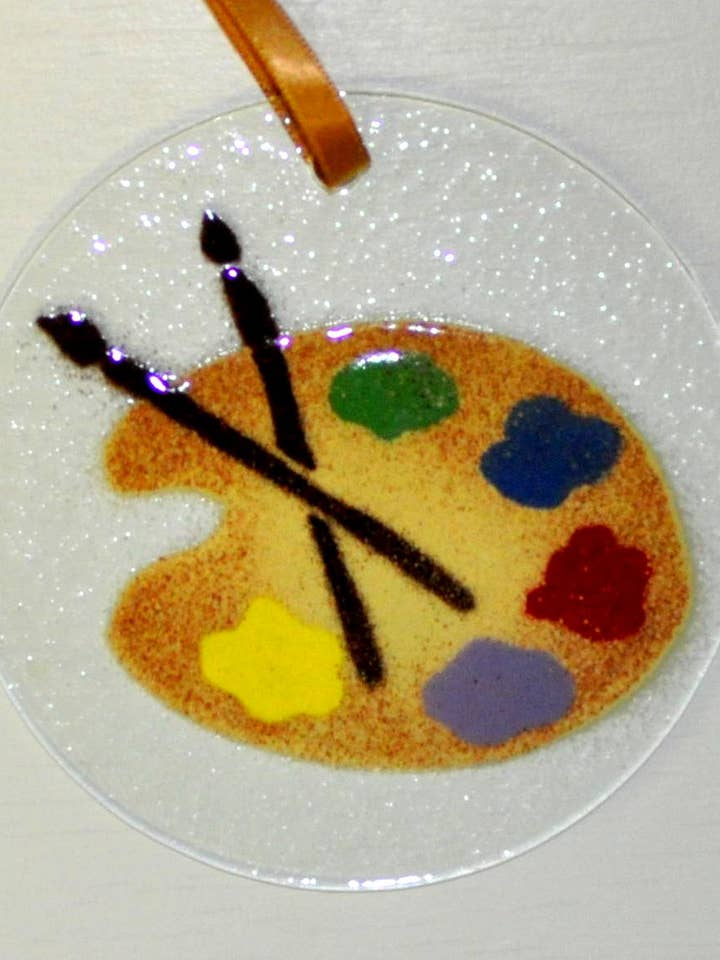 Palette d'artiste Suncatcher/Ornement pour la vente par Folio Art Glass